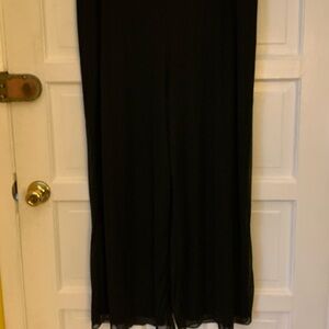 House of CB Black Wide Leg Pants With Chiffon Overlay 2X